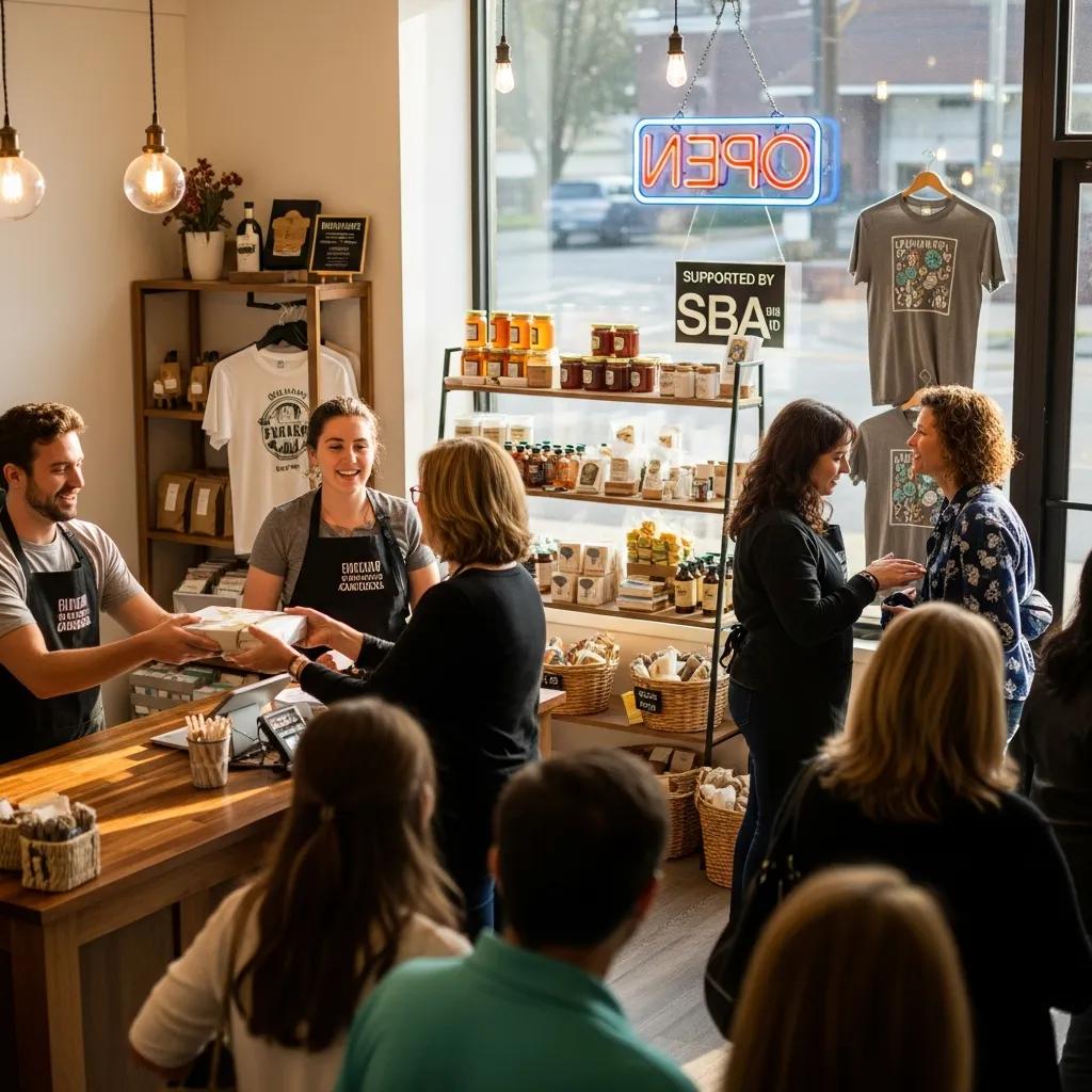 Busy small business in Murfreesboro demonstrating the impact of SBA loans on local economy